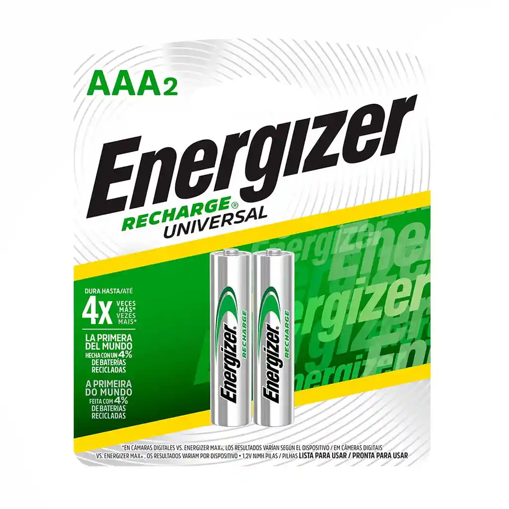 Pila AAA Energizer RECHARGE UNIVERSAL