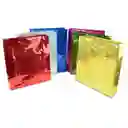 Bolsa regalo papel metalizado holograma brillante tornasol bolsa 34 cm x 1 und