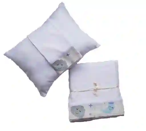 Sábanas y almohada para cama cuna estrellas y nubes 