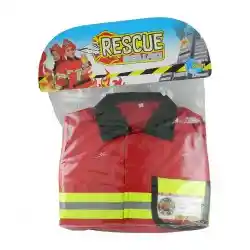 Disfraz Bombero Niños Casco Chaqueta Extintor Carnet