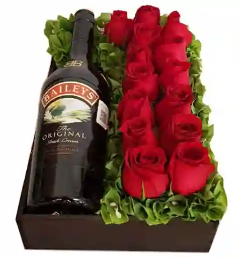 Baileys Y Rosas En Caja