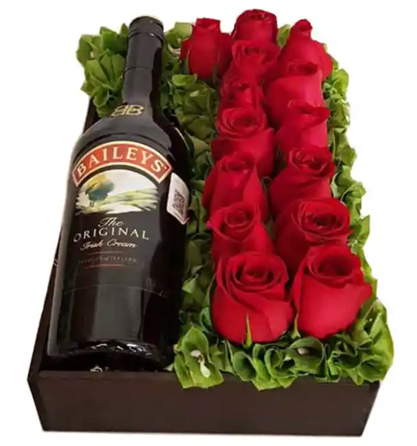 Baileys Y Rosas En Caja