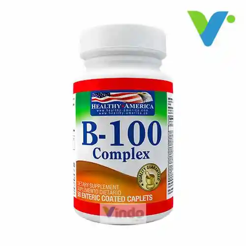 B-100 Complex 50 Capsulas Complejo B Healthy America