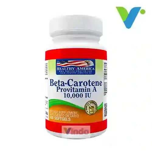 HEALTHY AMERICA Betacarotene Pro Vitamin A 10000 Iu 100 Softgels 🌞