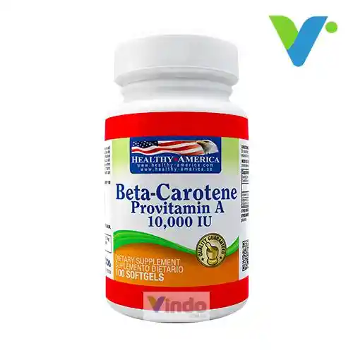 HEALTHY AMERICA Betacarotene Pro Vitamin A 10000 Iu 100 Softgels 🌞