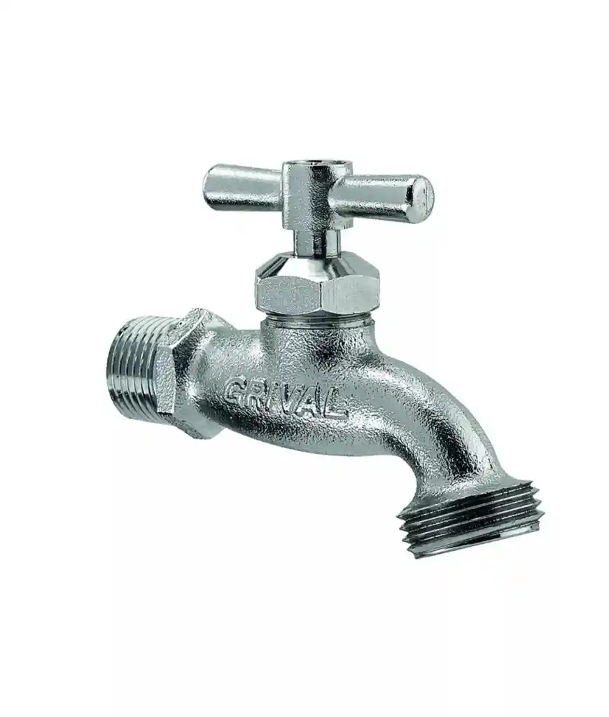 Llave Para Jardin Metalica Cromo Satinado Grival