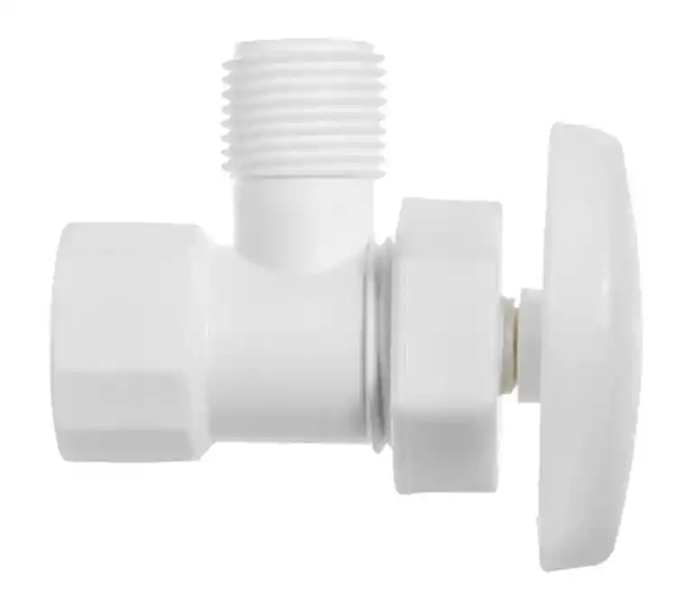 Llave o Valvula de Regulacion 1/2" Blanca Plastica Dicol
