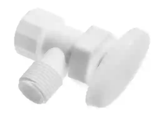 Llave o Valvula de Regulacion 1/2" Blanca Plastica Dicol