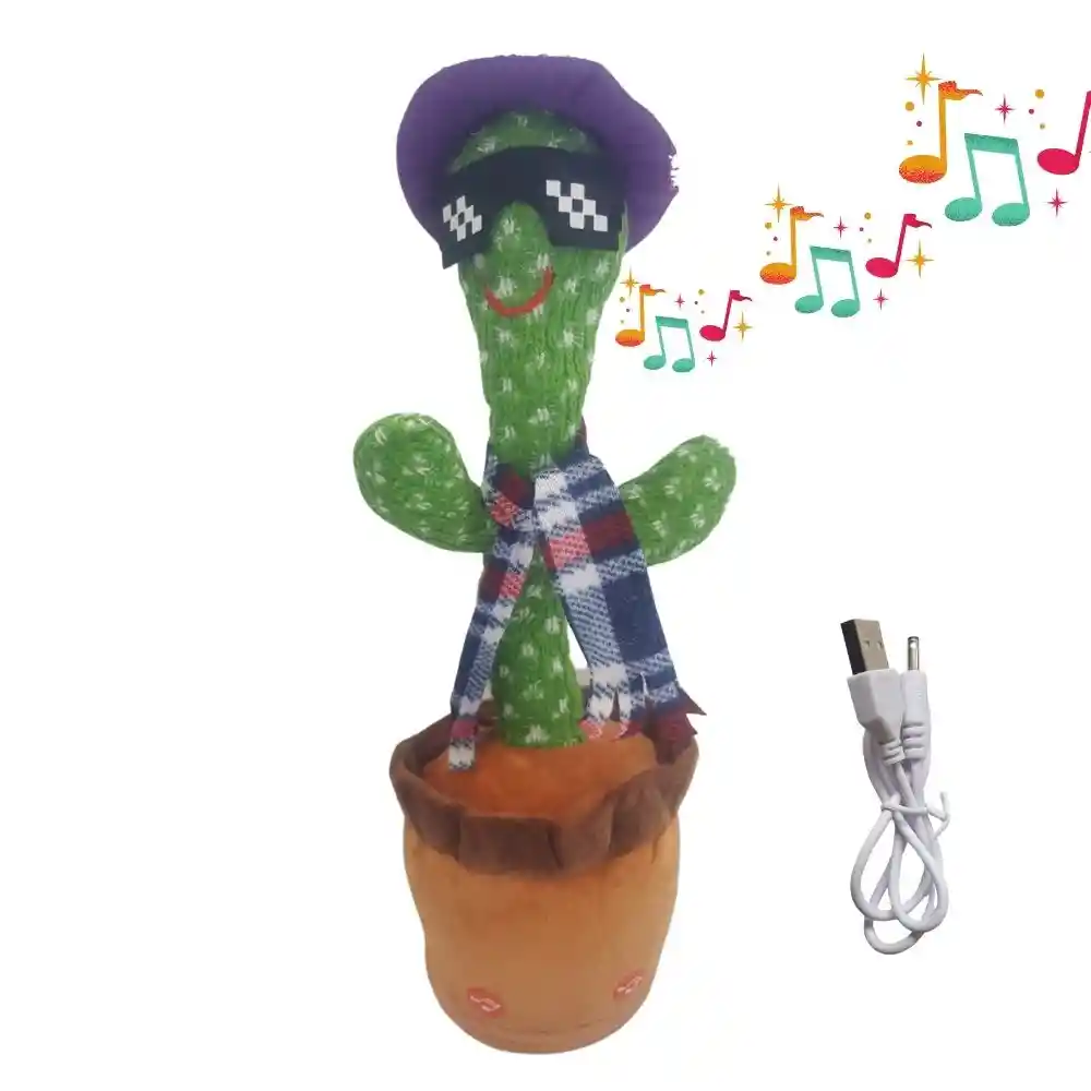 Juguete Muñeco Cactus Bailarin Imita La Voz Musica (5420)