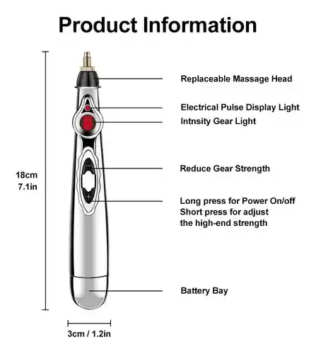 Lápiz Acupuntura Electrónico + 4 Cabezales 