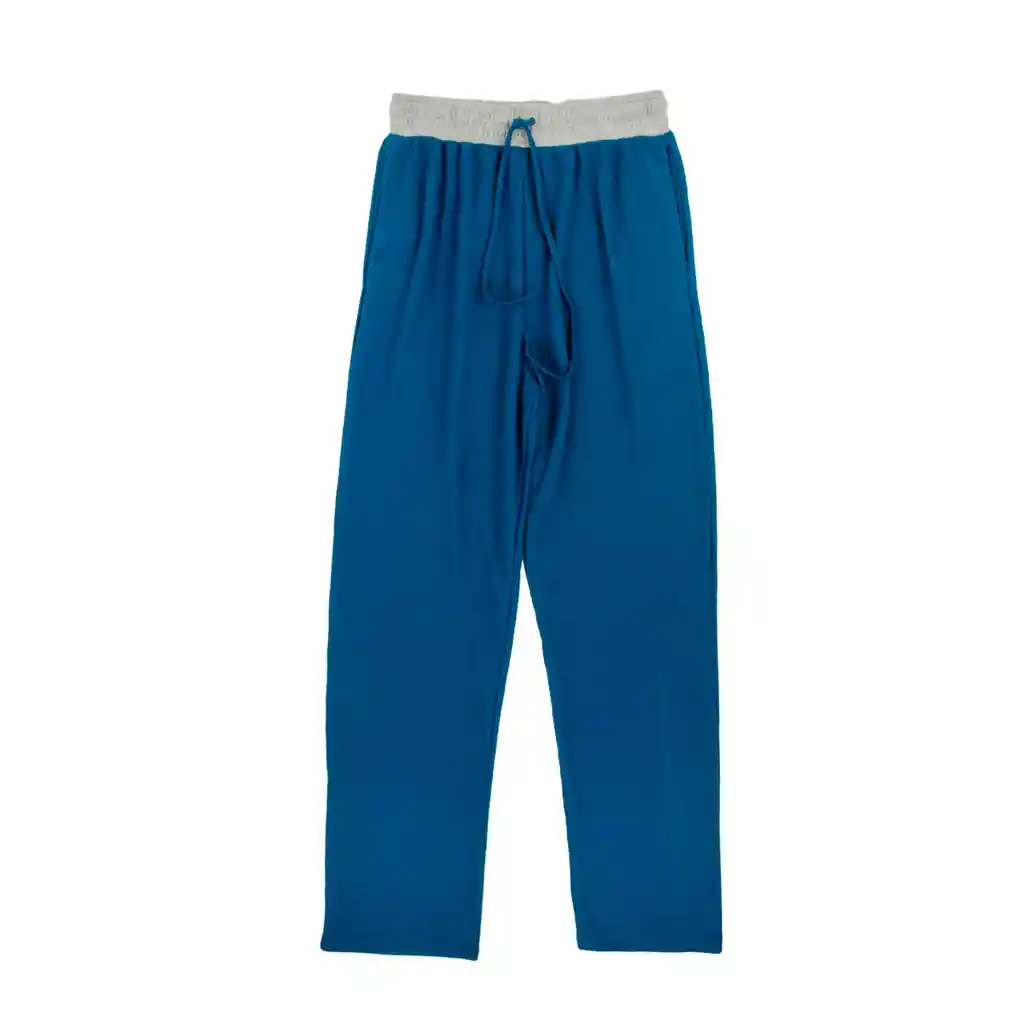 Pantalón Hombre De Descanso  Azul Petroleo Talla L 