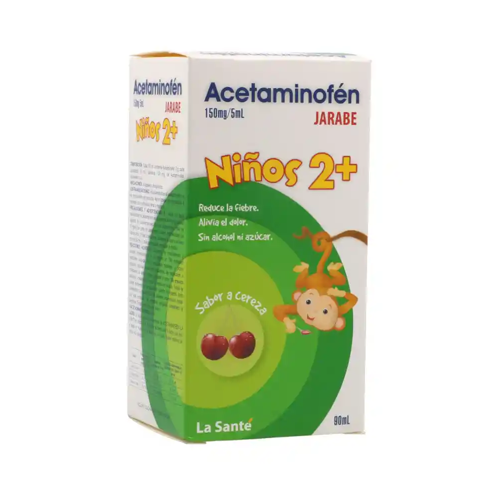 Acetaminofen | Niños +2 | 150 mg/5 ml | Jarabe | Unidad | La Sante