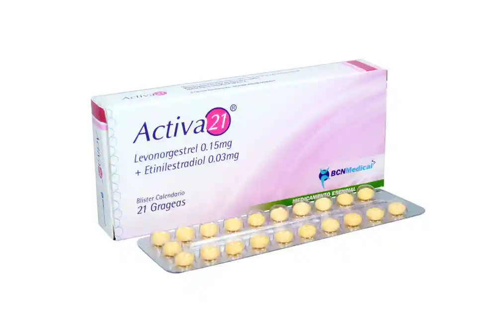 Activa 21  | Levonorgestrel + Etinilestradiol | 0.15 mg + 0.03 mg | Grageas | Unidad | BCNMedical