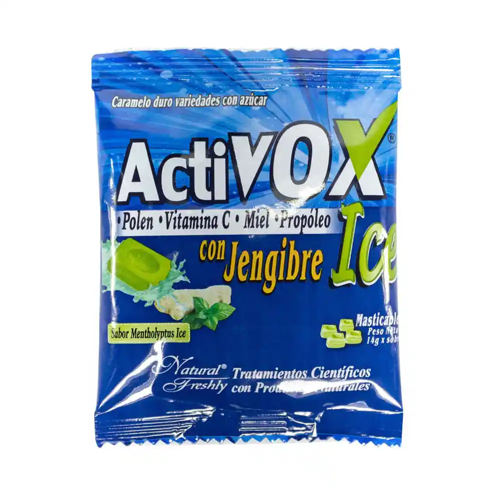 ActiVOX | Con Jengibre Ice | 4 g | Masticable | Unidad | Natural Freshly