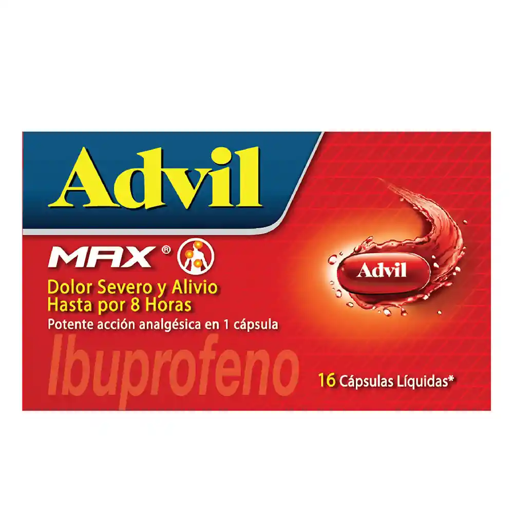 Advil Max  | Ibuprofeno | Dolor Severo | Capsula Liquida | Unidad | Pfizer