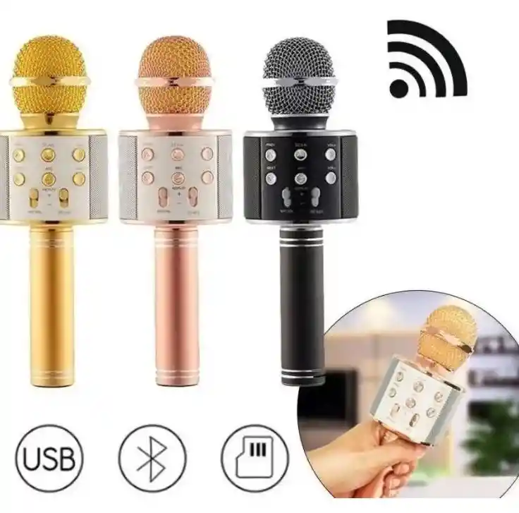 Micrófono Portátil Parlante Karaoke Bluetooth Parlantes