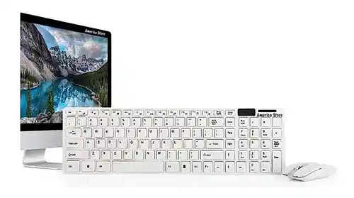 Combo Teclado + Mouse Inalámbrico Ultra Delgado + Protector