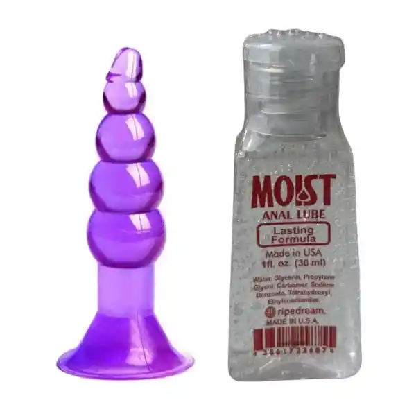 Lubricante Anal x30 Ml + Plug Anal Con Chupa 