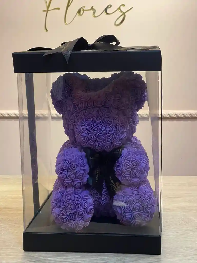 Oso de rosas Teddy Morado 35 cm