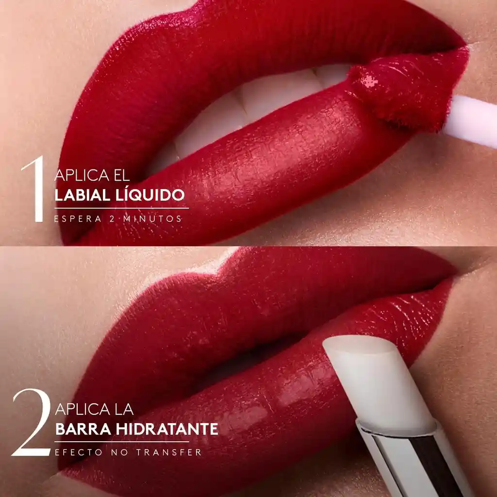 Esika Labial Colorfix Duo Tattoo Tono Rojo Passion