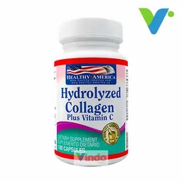 Colágeno Hidrolizado Con Vitamina C 100 Cápsulas Healthy America