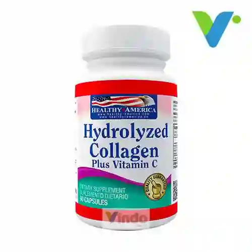 Colágeno Hidrolizado Con Vitamina C 60 Cápsulas Healthy America