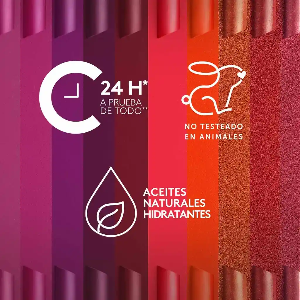 Esika Labial En Barra Colorfix 24H Tono Rojo Seductor