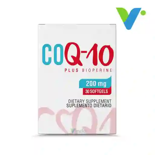 Coq10 Plus Bioperine Coenzima Q10 30 Softgels