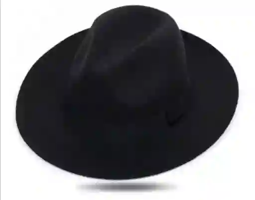 Sombrero Fedora Paño Ajustable C-negro