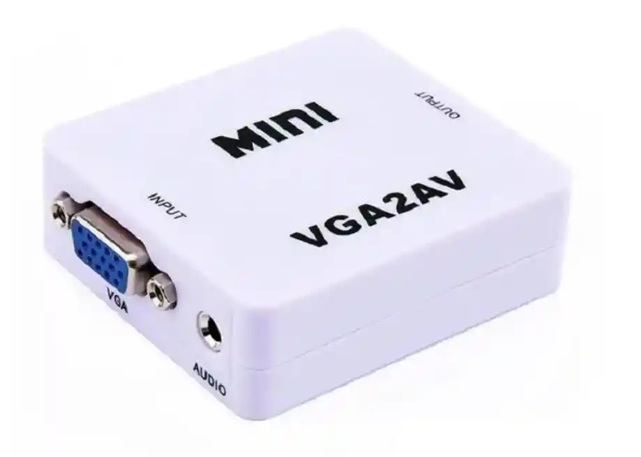 Convertidor Adaptador De Vga A Rca Tv Monitor Audio Aux