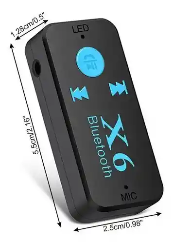 Bluetooth Carro Plug 3.5 Stereo Micrófono Lector De Micro Sd