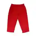 Pantalón Mujer Capri Rojo Talla S