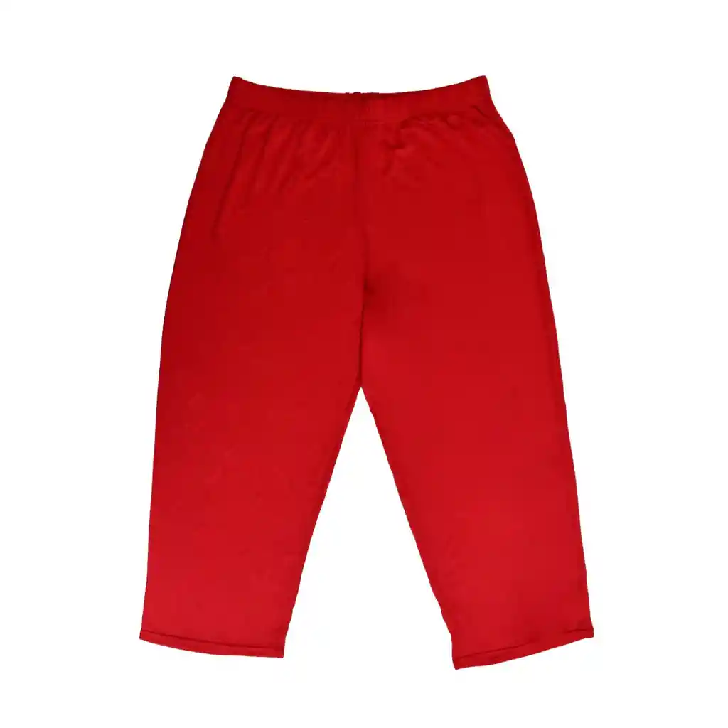 Pantalón Mujer Capri Rojo Talla S