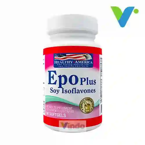 HEALTHY AMERICA Epo Plus Soy Isoflavones 60 Softgels