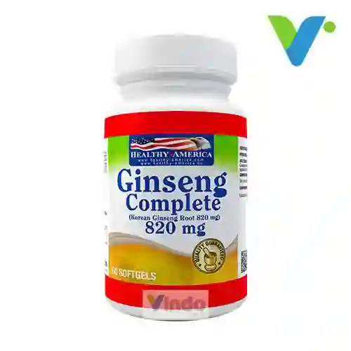 Ginseng Complete 820 Mg 60 Softgels Healthy America