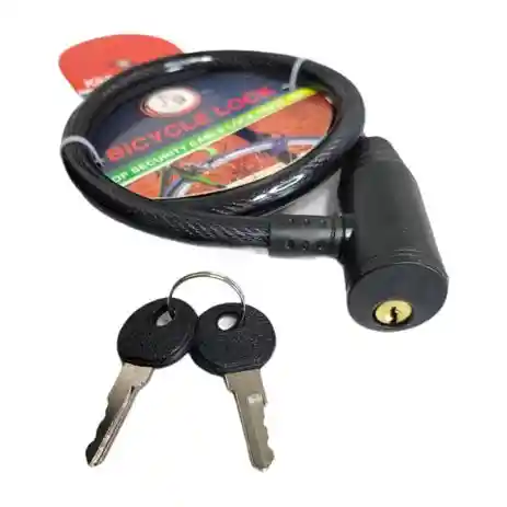 Candado De Seguridad Para Bicicletas Motos Guaya Protección Antirrobo Llaves