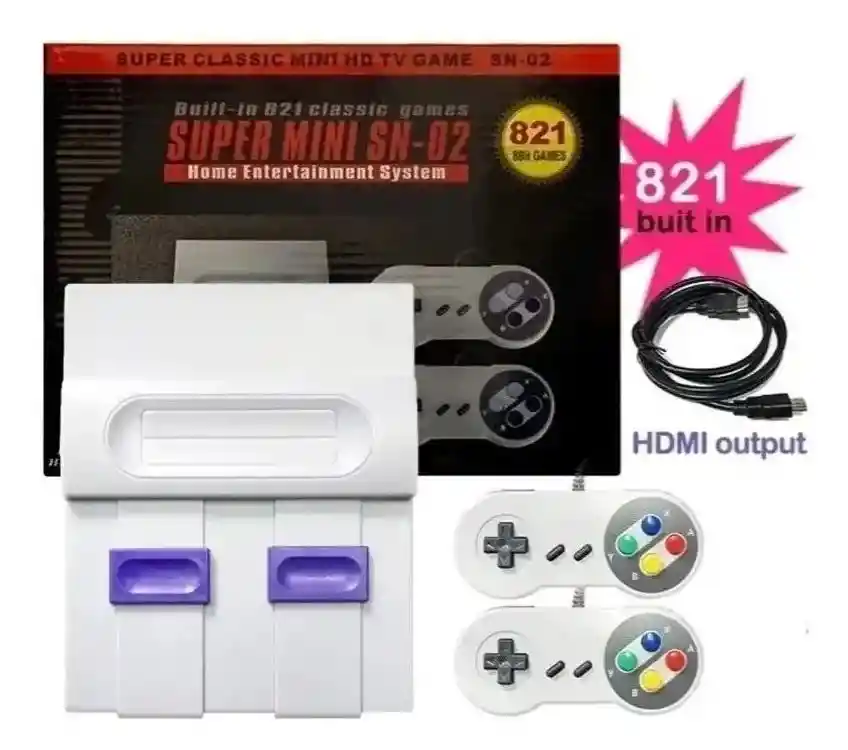 Consola Super Mini 821 Juegos Retro Clasicos Conexion Hdmi