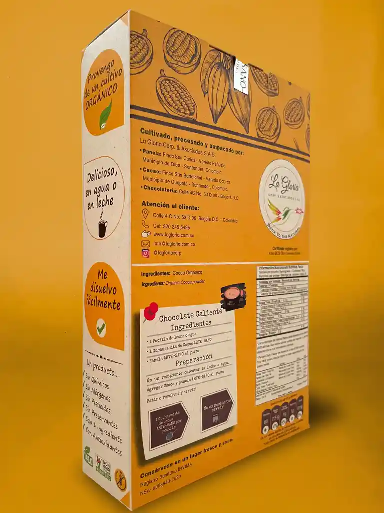 Cacao en polvo orgánico ARTESANO