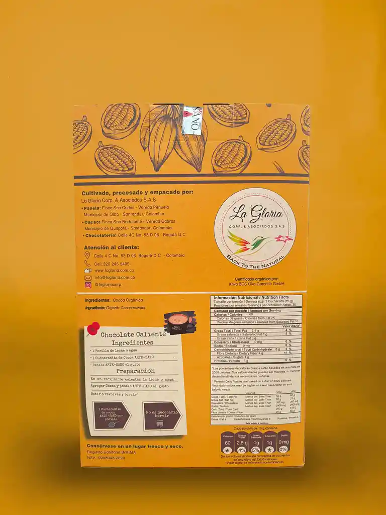 Cacao en polvo orgánico ARTESANO