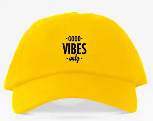 Good Vibes Only Dad Hat - Amarilla