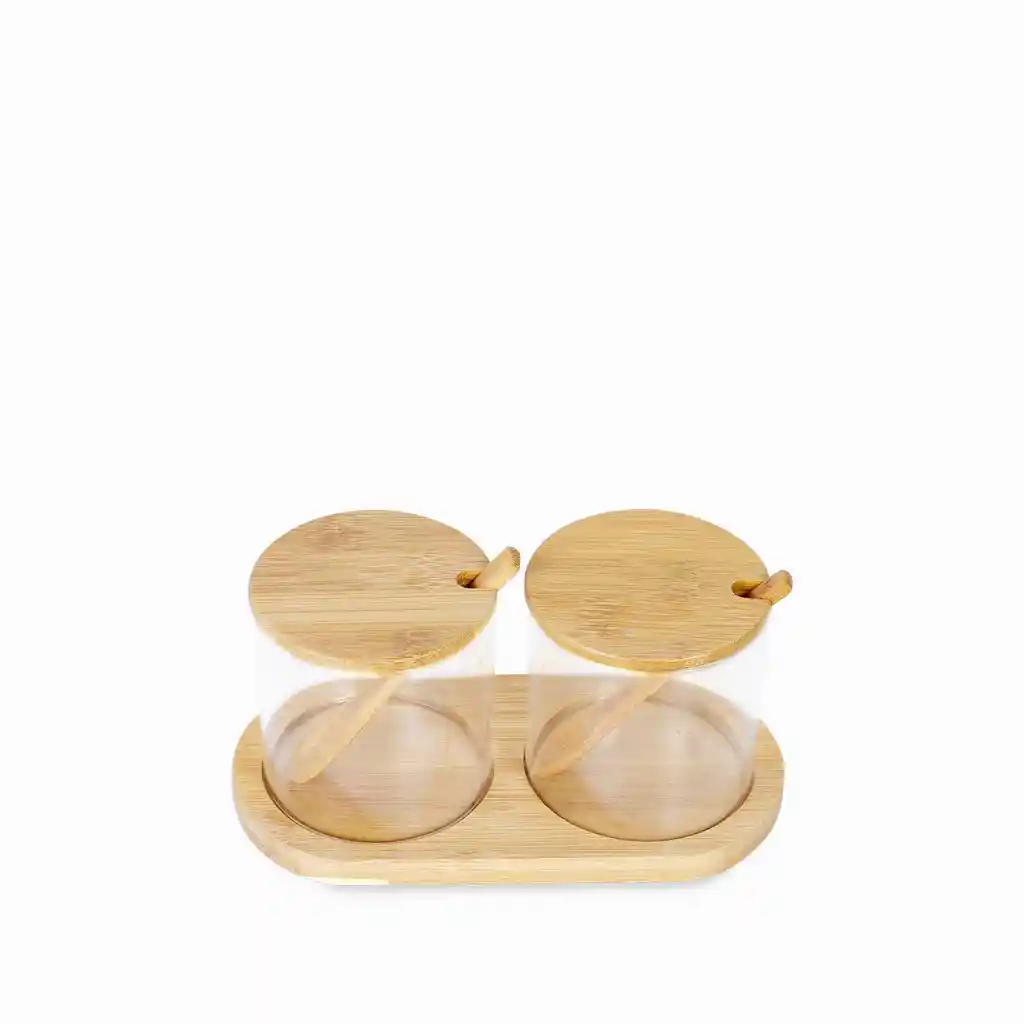 Set Recipientes Para Especias Con Cuchara Ambiente Gourmet
