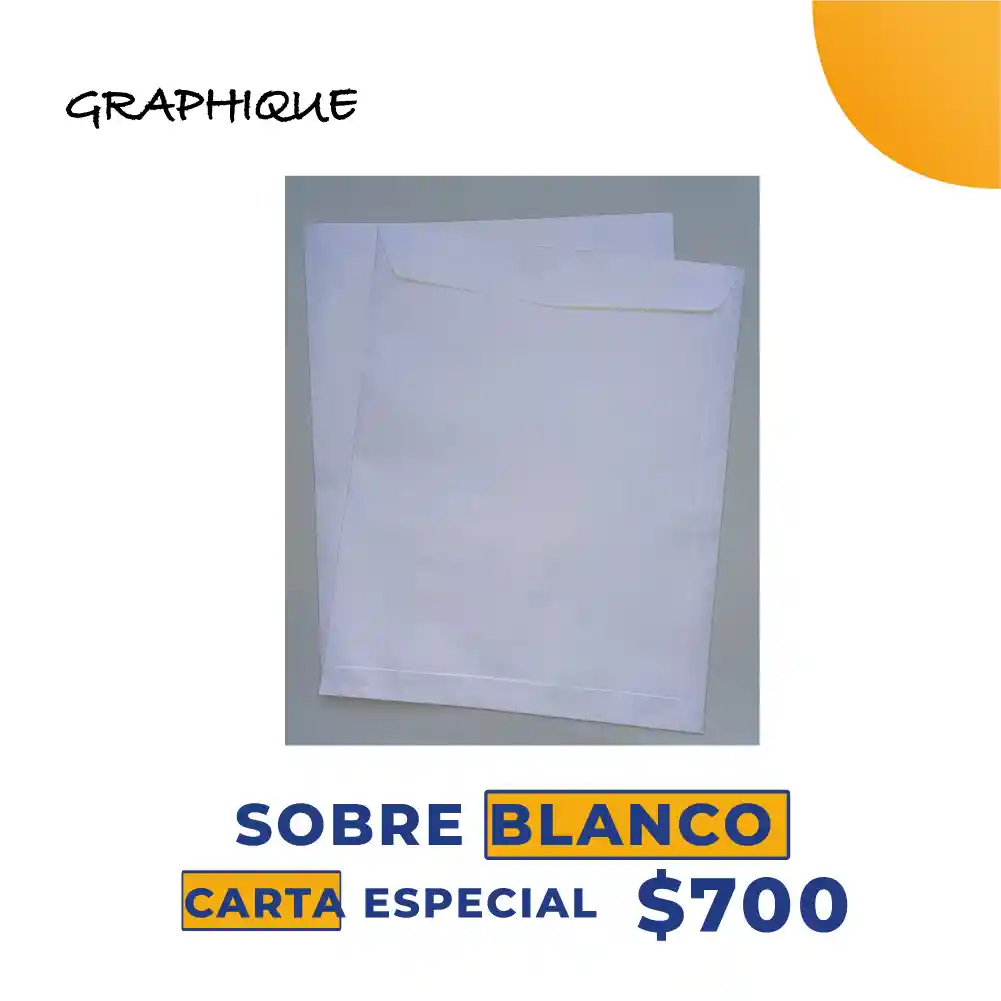 Sobre Blanco Carta Especial