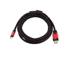 CABLE HDMI GRUESO NEGRO ROJO 3 METROS