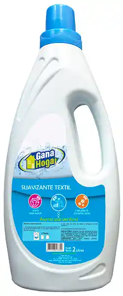 Gana Hogar Suavizante Textil para Ropa x 2 Litros