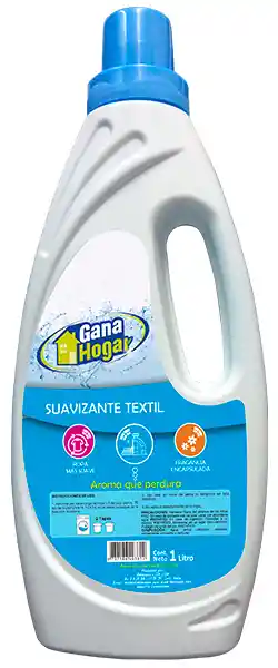 Gana Hogar Suavizante Textil para Ropa x 1 Litro