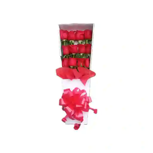 Maravillosa...12 rosas en caja 