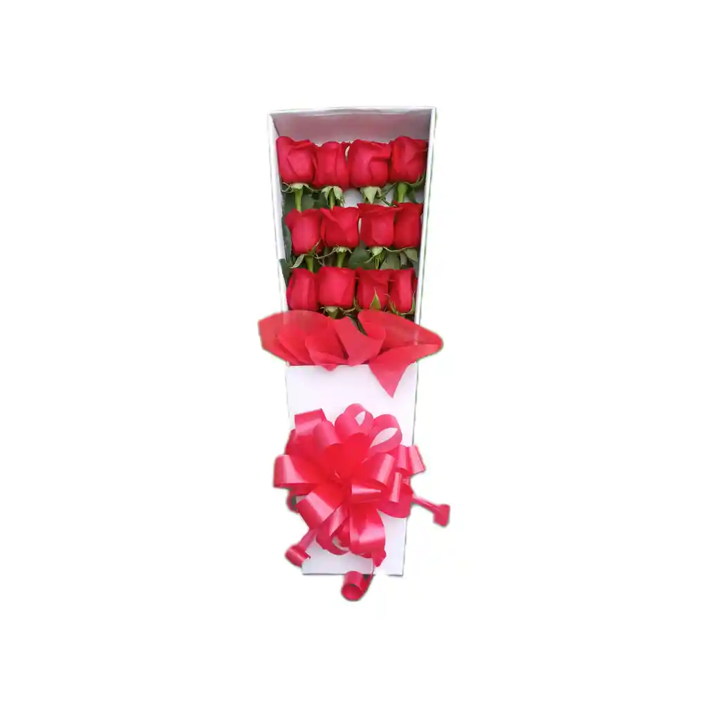 Maravillosa...12 rosas en caja 
