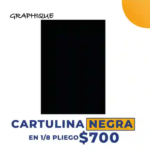 Cartulina Negra en 1/8 Pliego 