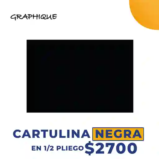 Cartulina Negra en 1/2 Pliego 