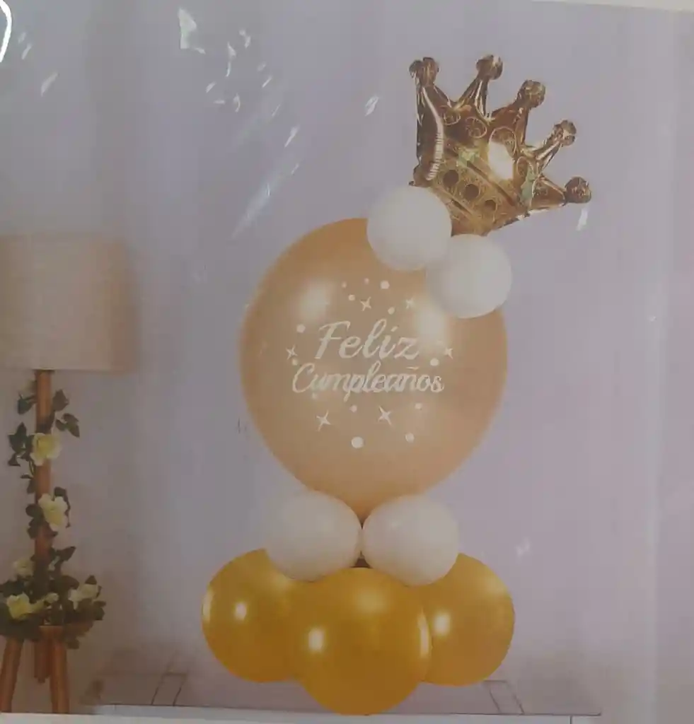 Globos De Decoracion De Feliz Cumpleaños Dorado